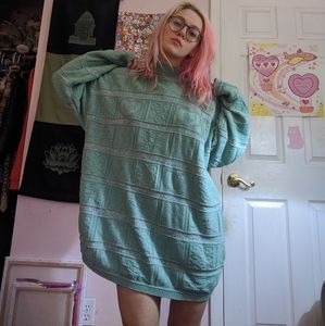 Oversized vintage seafoam green sweater